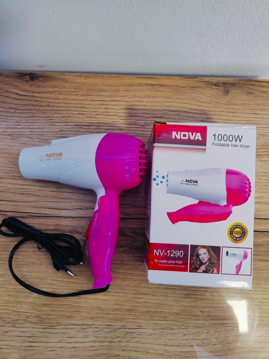 Pink Portable 1000W Hair Dryer for Fast Drying