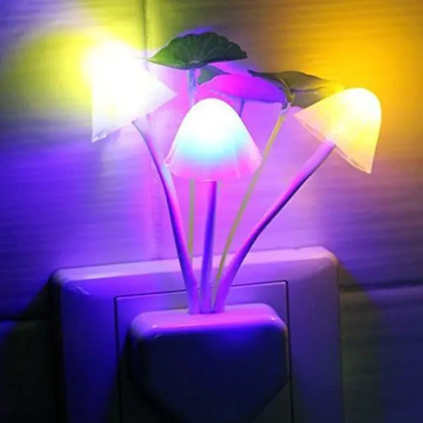 Multicolor Mushroom Night Light USB Type-C Charging