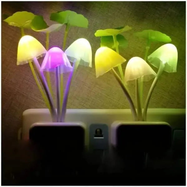 Multicolor Mushroom Night Light USB Type-C Charging