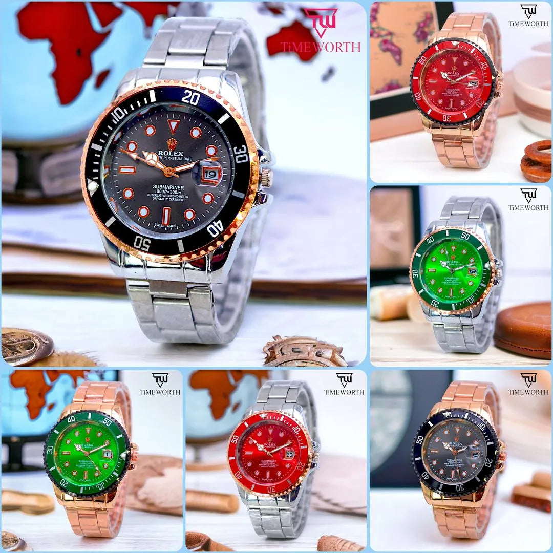 Men's Luxury Quartz Watch Multicolor Dial Lightweight Daily Wear