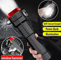 Rechargeable LED Light with Safety Hammer and Type-C Charging