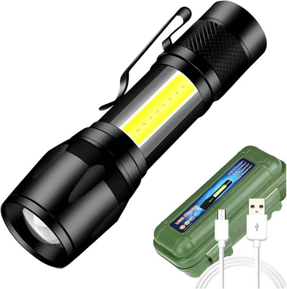 Rechargeable Flashlight Multicolor Type-C ABS