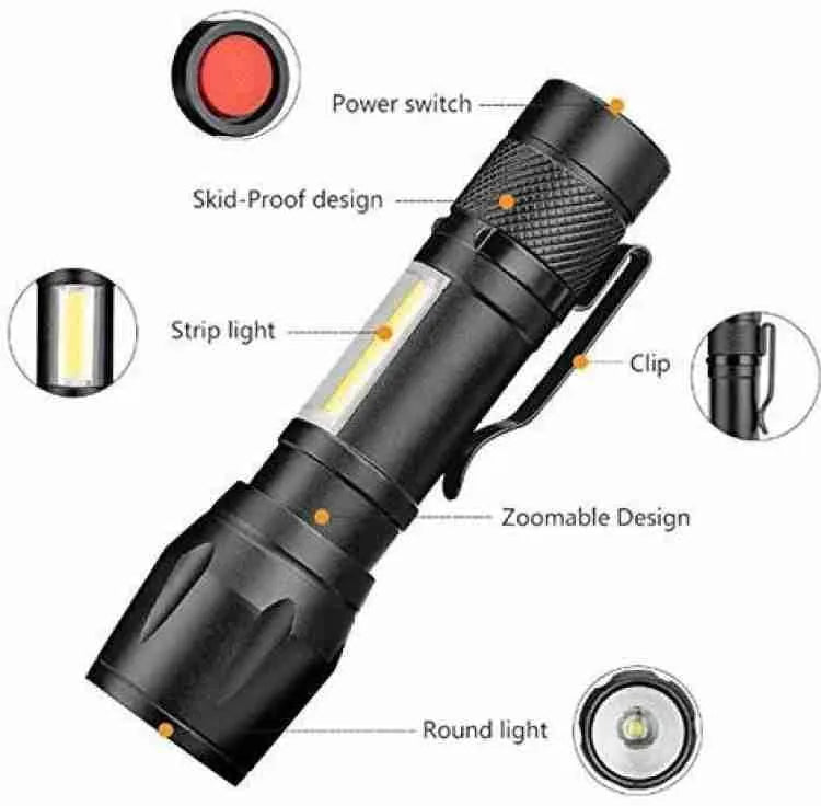 Rechargeable Flashlight Multicolor Type-C ABS