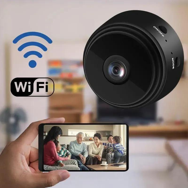 Mini Wifi Baby Monitor Camera Black 1080P Night Vision