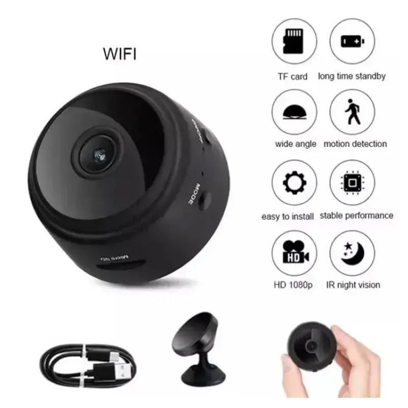 Mini Wifi Baby Monitor Camera Black 1080P Night Vision