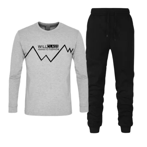 FashionPoint - Will Class Jeans To Fashion 2 Piece Unique Desighn and Print Round Neck Full Sleeves Tshirt and Trouser For Men