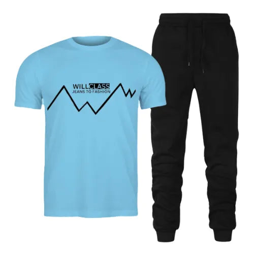 ZRK.Garments - Will Class Jeans To Fashion Printed 2 Piece Mens Trendy Unique Style Soft and Confertable Fabric Round Neck Half Sleeve T-Shirt and Trouser For Men