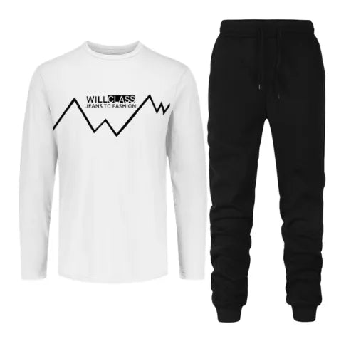 FashionPoint - Will Class Jeans To Fashion 2 Piece Unique Desighn and Print Round Neck Full Sleeves Tshirt and Trouser For Men