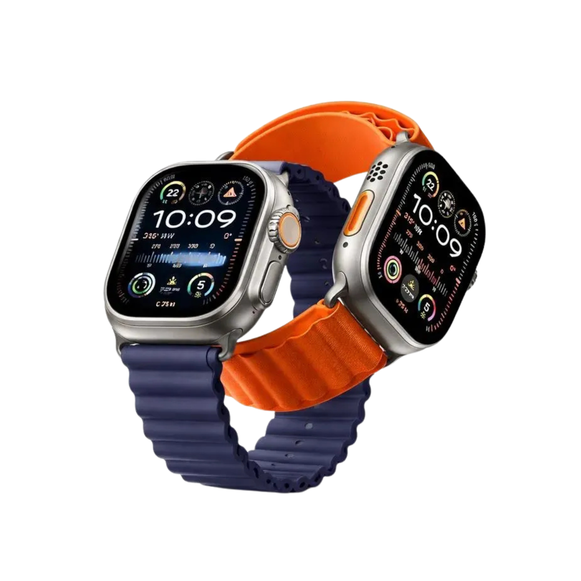 T900 Ultra 2 Smart Watch with Orange Strap & Blue Band