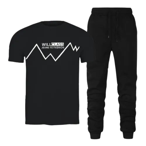 ZRK.Garments - Will Class Jeans To Fashion Printed 2 Piece Mens Trendy Unique Style Soft and Confertable Fabric Round Neck Half Sleeve T-Shirt and Trouser For Men